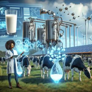 Cows grazing in a field with solar panels